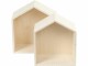 Creativ Company Holzartikel Kiste, Hausform, 2 Stück, Breite: 19.5 cm