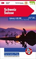 KÜMMERLY+FREY Velokarte 325902400 Velokarte Schweiz 1:301'000 