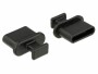 DeLock Blindstecker/Staubschutz USB-C 10 Stück Schwarz mit