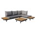 Acamp Loungeset Naxos, 3-teilig, Teakfarbe, Material: Polyester