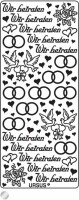 URSUS     URSUS Kreativ Sticker 59110028 Wir heiraten silber