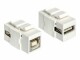 DeLock Keystone-Modul USB 2.0, A ? B, (f-f) Weiss