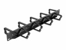 DeLock Kabelführungspanel 1HE 19" Rack, Schwarz, Befestigung: 19