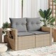 vidaXL , 2-Sitzer-Sofa:, Farbe: Beige, Material: PE-Rattan