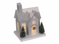 Dameco Aufsteller XMAS Haus, 25 cm, Grau, Betriebsart