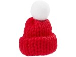 HobbyFun Mini-Utensilien Strick Mütze 2 Stück, Rot, Detailfarbe