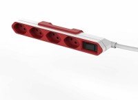 POWERCUBE Socket-rail red/white 66.9121 4x Typ 13 plug, Kein
