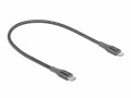 DeLock USB-Kabel USB C - Lightning 0.5 m, Grau