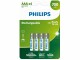 Philips Akku Akku Rechargeable AAA 4 Stück, Spannung: 1.2