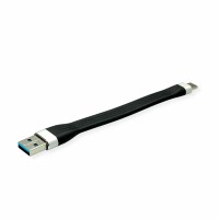 Roline USB-A-C, Lade & Datenkabel 11.02.9014 Black, ST/ST, 3.2