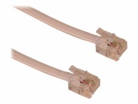 Sandberg - Phone line cable - RJ-11 male to RJ-11 male - 5 m - white