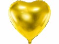 Partydeco Folienballon Herz Gold, Packungsgrösse: 1 Stück, Grösse