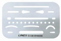 LINEX     LINEX Radierschablone 247100L mit 26 Öffnungen, Kein