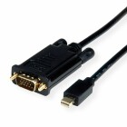 Roline Mini DisplayPort - VGA Verbindungskabel - 1,5 m - 2K - Schwarz
