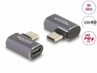 DeLock USB-Adapter gewinkelt USB-C Stecker - USB-C Buchse, USB