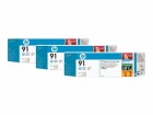 HP Tinte - Nr. 91 (C9486A) Light Cyan (3er-Pack)