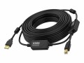 Vision 15m Black USB 2.0 booster cable