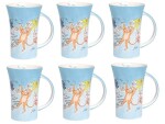 Mila Kaffeetasse Monkey 500 ml, 6 Stück, Blau, Material