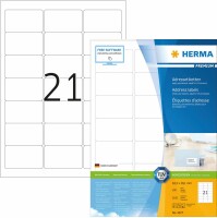 HERMA     HERMA Etiketten Premium 63,5x38,1mm 4677 weiss 2100 Stück