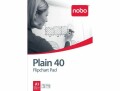 Nobo Flipchartblock, 40 Blatt, Mediengewicht: 60 g/m², Papiertyp