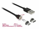 DeLock USB-Kabel magnetisch 2in1 USB A - Micro-USB B/USB