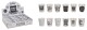 24X - ROOST     Schnapsglas Trinksprüche - 10030023  6-fach, 2cl            5x6x5cm