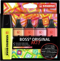 STABILO Textmarker BOSS ARTY 70/5-02-1-20 Warme Farben, Etui 5