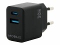 MOBILIS WALL CHARGER - 30W - 1 USB A + 1 USB C - GAN  NMS NS CHAR