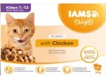 Iams Nassfutter Delights Kitten Huhn 12 x 85g in