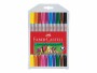 Faber-Castell Filzstift Set mit 10 Stück, farbig, Strichstärke: 3