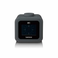 Lenco Radiowecker CR-620 DAB+, grau LCD Display, Alarm, AUX