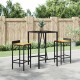 vidaXL , Barhocker:, Farbe: Schwarz, Material: PE-Rattan