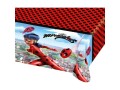 Amscan Tischdecke Miraculous 120 cm x 1.8 m, Rot/Schwarz