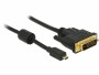 DeLock Kabel Micro-HDMI (HDMI-D) - DVI-D, 1 m, Kabeltyp