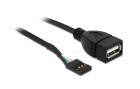 DeLock USB 2.0-Kabel Pinheader - USB A 0.4 m