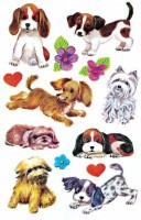 Z-DESIGN Sticker Kids 4340 Hunde 2 Stück, Kein Rückgaberecht