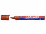 edding Permanent-Marker 30 Braun, Oberfläche: Glas, Kunststoff