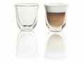 De'Longhi Cappuccino Becher 270 ml, 2 Stück, Transparent, Material