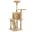 Image 3 vidaXL Arbre à chat avec griffoirs en sisal 120 cm Beige Motif pattes