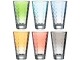 Leonardo Trinkglas Optic Pastell 300 ml, 6 Stück, Mehrfarbig