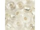 Creativ Company Rocailles-Perlen 8/0 Silber/Transparent, Packungsgrösse: 1