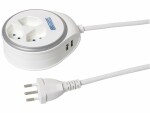 Steffen Steckdosenleiste STEBA DISC 3 × T13 USB Weiss