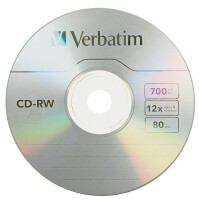 Verbatim CD-RW Spindle 80MIN/700MB 43480 8-12x 10 Pcs, Kein