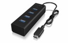 RaidSonic ICY BOX USB-Hub IB-HUB1409-C3, Stromversorgung: USB, Anzahl