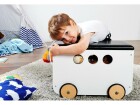 Pinolino Kinderträume GmbH Pinolino Spielzeugkiste Jim mit Rollen, Weiss, Material