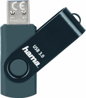Hama USB-Stick Rotate 182466 3.0, 256GB, 70MB/s, Petrol, Kein