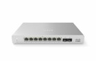 Cisco Meraki PoE+ Switch MS120-8LP 10 Port, SFP Anschlüsse: 2