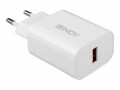 LINDY 18W Single Port USB Type A Charger, LINDY