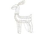 Star Trading LED-Figur Silhouette Tuby Deer, 78 cm, Transparent