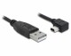DeLock USB2.0 Kabel, A - MiniB, 1m, SW, gew.